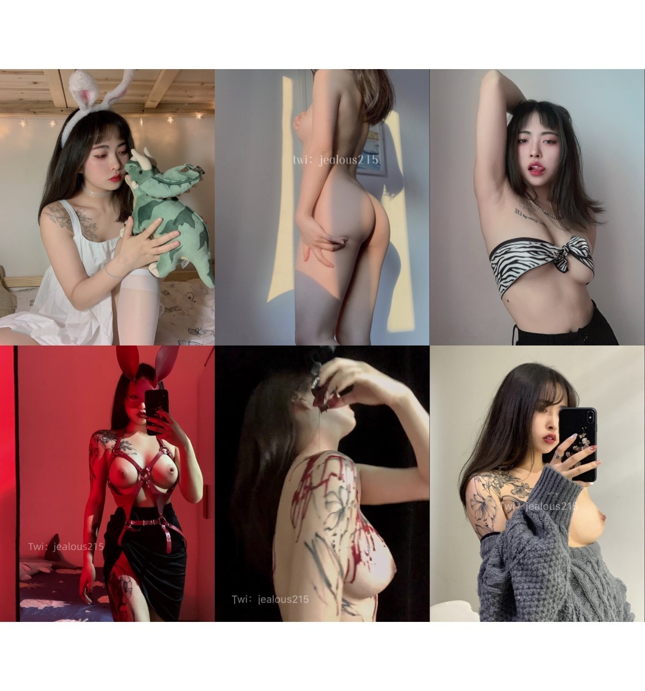 顶级露脸反差女神！推特S级身材刺青博主【jealous215】福利，坚挺奶子丰满翘臀各种不雅私拍 [135P+40V/387MB]