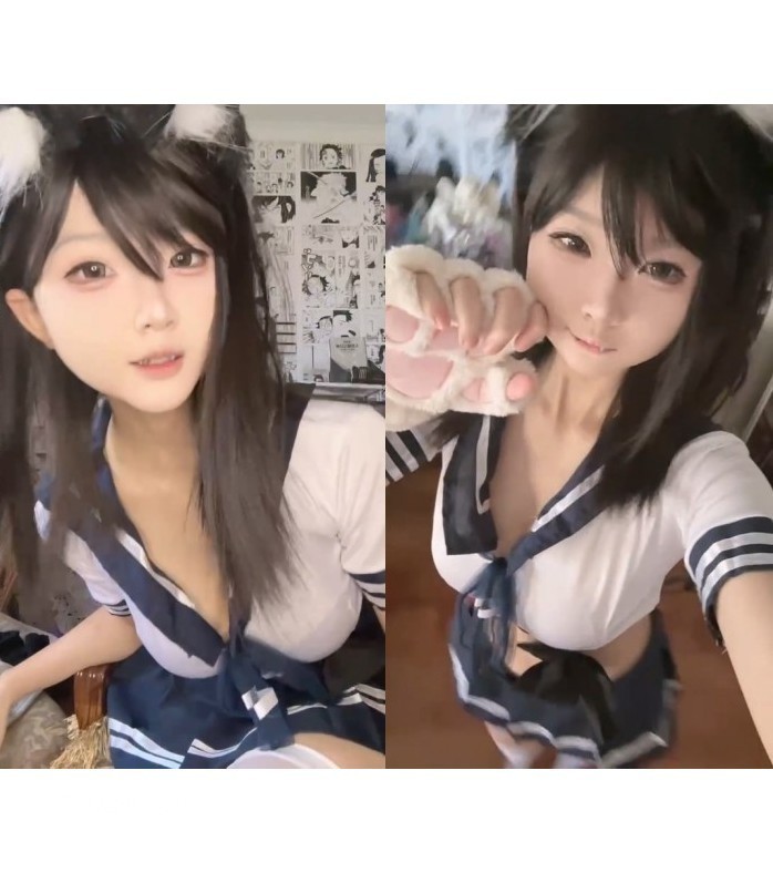 B站福利姬美女【羊咩咩】舰长提督福利，脸B同框自慰，非常反差母狗 [53V/580MB]